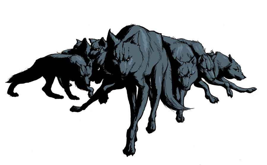 Pack of Wolves Lineart by FirewolfAnime on DeviantArt