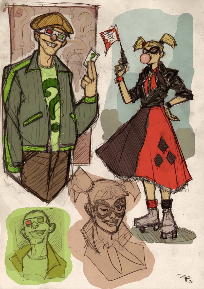 Harley Riddler The Riddler and Harley Quinn Rockabilly by DenisM79 on DeviantArt