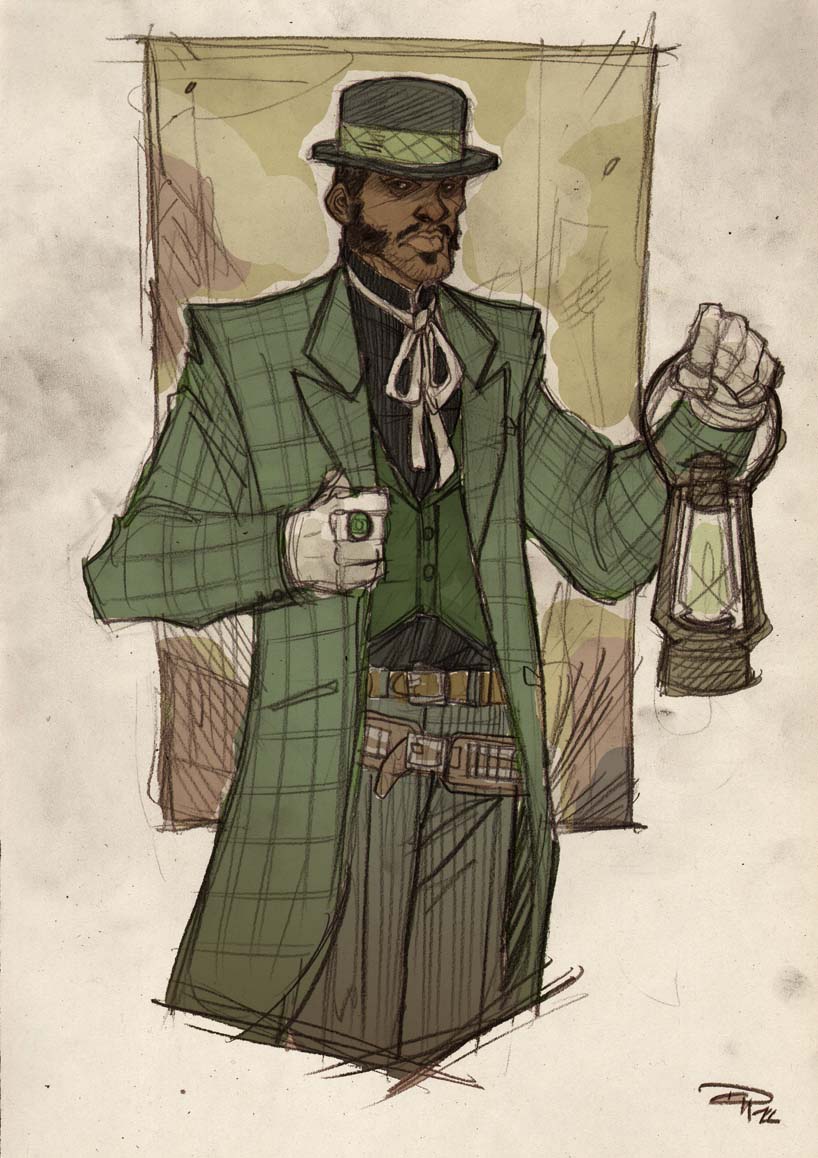 Justice League Western Re-Design - GREEN LANTERN