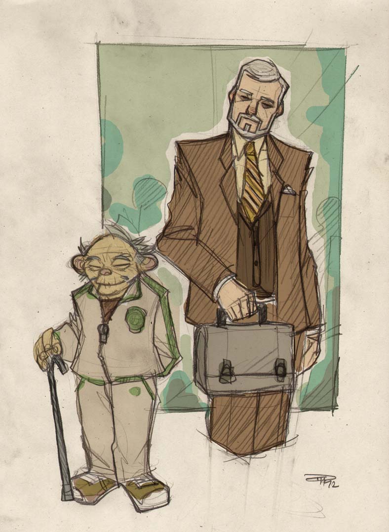 STAR WARS 80s High School Re-Design - Yoda+Kenobi