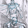 Superman and Batman sketch