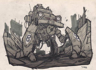 Mecha Mini Car sketch