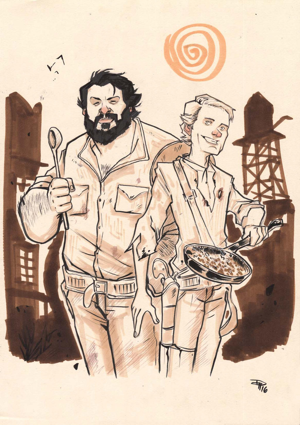 Bud Spencer and Terence Hill - commission by DenisM79 on DeviantArt