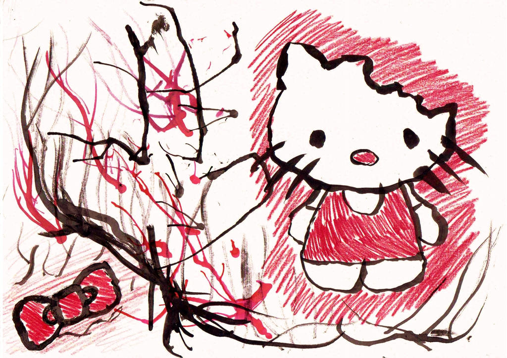 Hello Kitty (Ink) by CrisperTheCat on DeviantArt