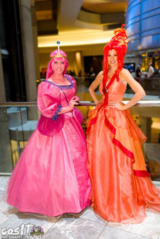 Princess Bubblegum and Flame Princess