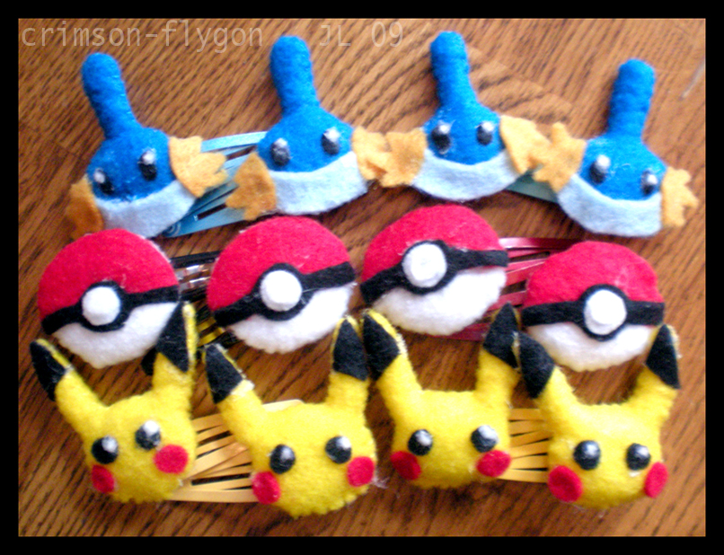 Plush Pokemon Hairclips