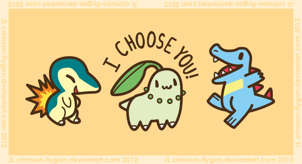 Cutie Pie Johto Starter Group