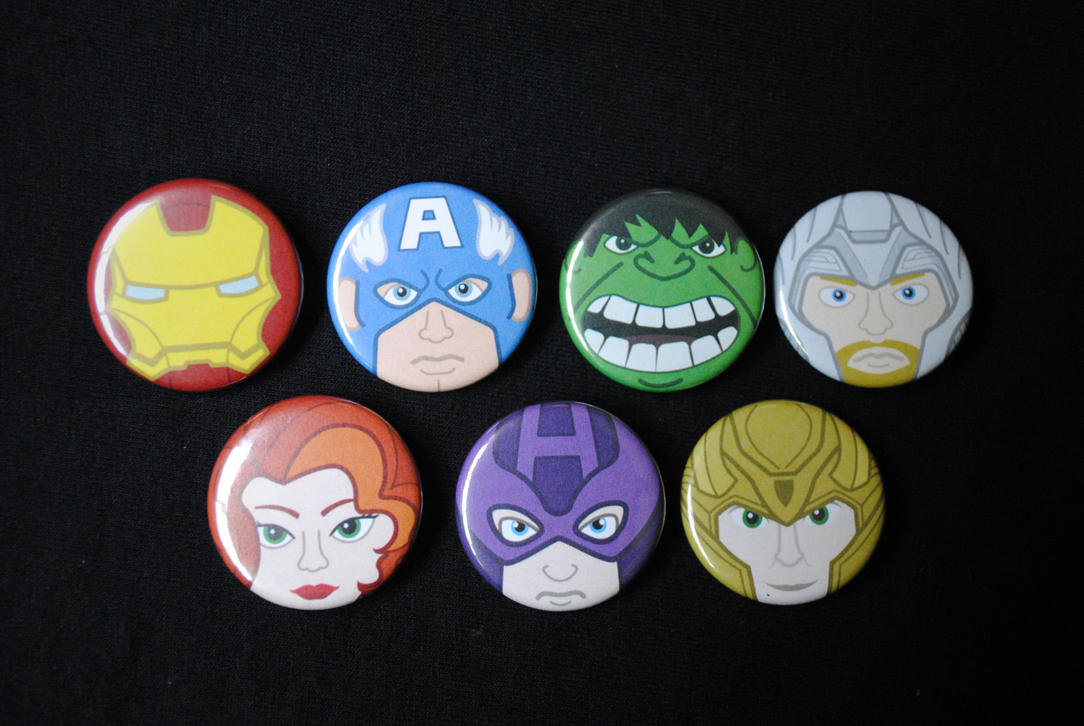 Botones Unity Marvel Avengers Button Set by pookat on DeviantArt