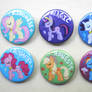 My Little Pony Buttons - Elements of Harmony Set