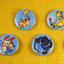 Pokemon Favorite Type Buttons - Electric Type Set