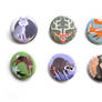 Woodland Spirit Animal Buttons