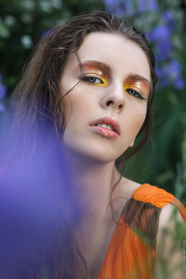 Nadya and Irises by RavenaJuly Nadya and Irises by RavenaJuly