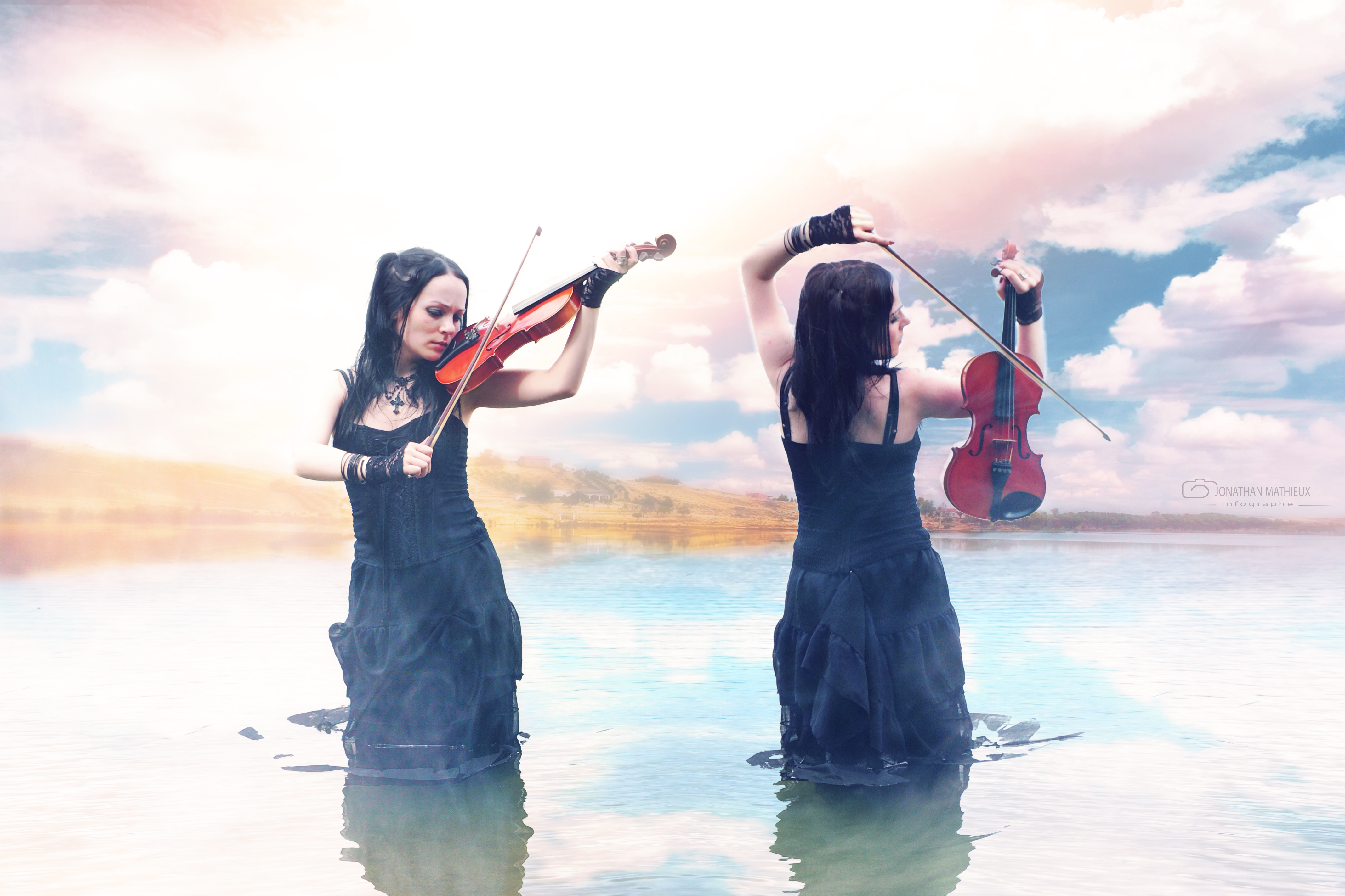 Lake and violin