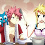 Natsu x Lucy and Happy: Cooking