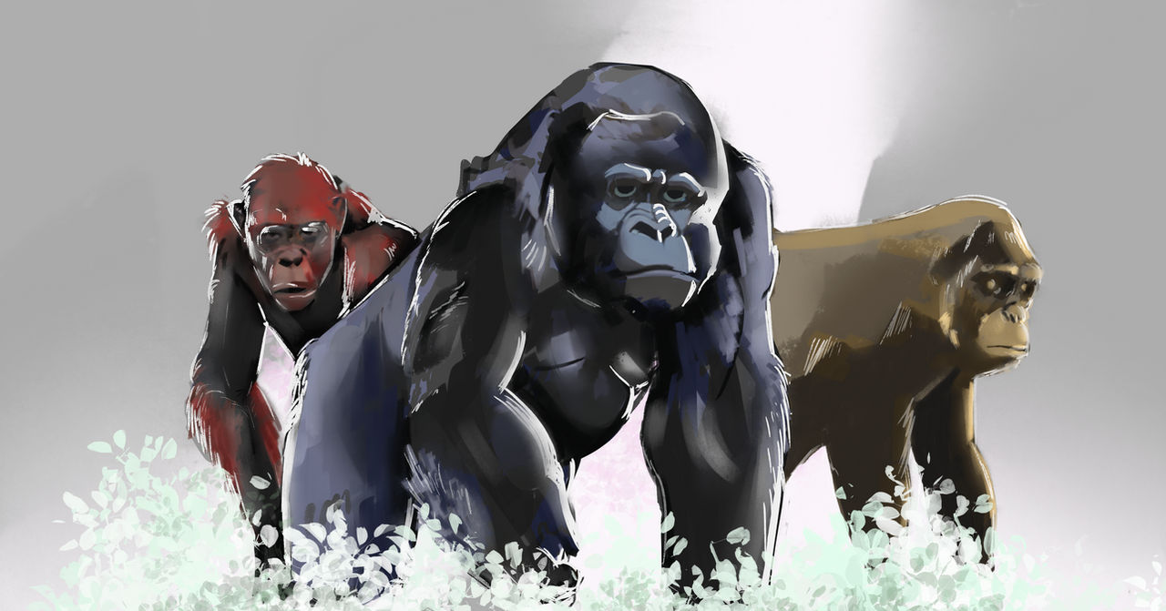 Monkeys Cartoon Deviantart Monkeys by Samation on DeviantArt