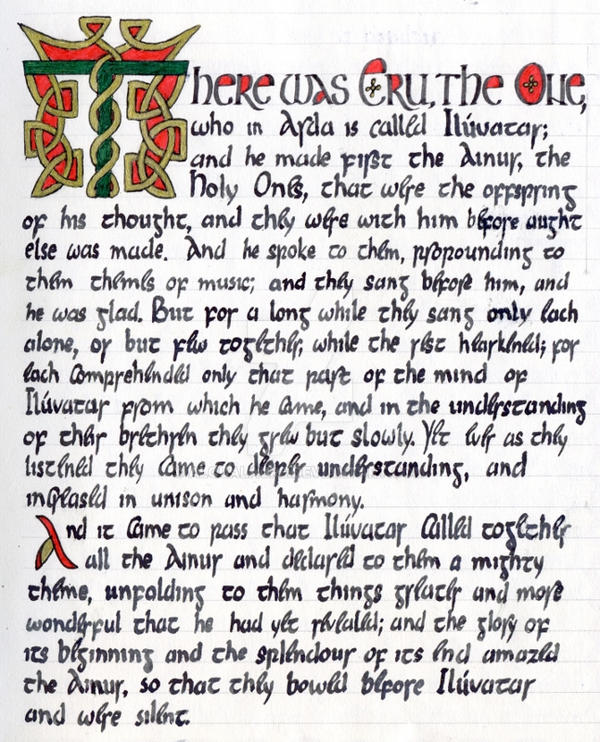 Silmarillion first page by Alqualaure on DeviantArt