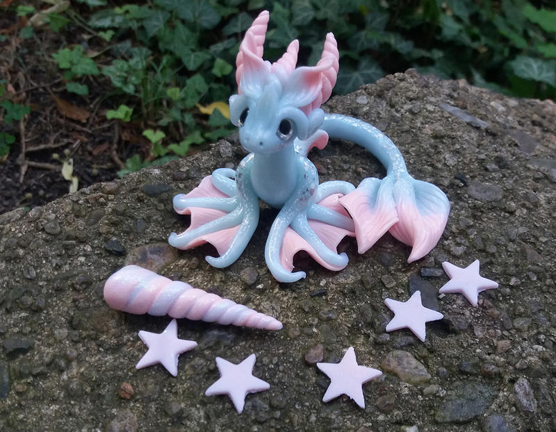 Pink Love Dragon Polymer Clay