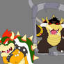 Bowser and his father in the mirror