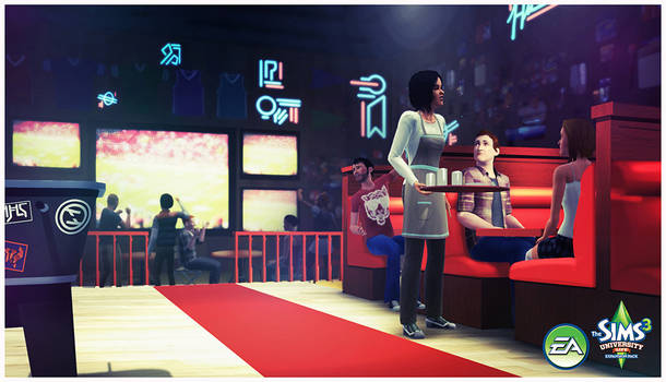 Sims 3: University Life- Sports Bar