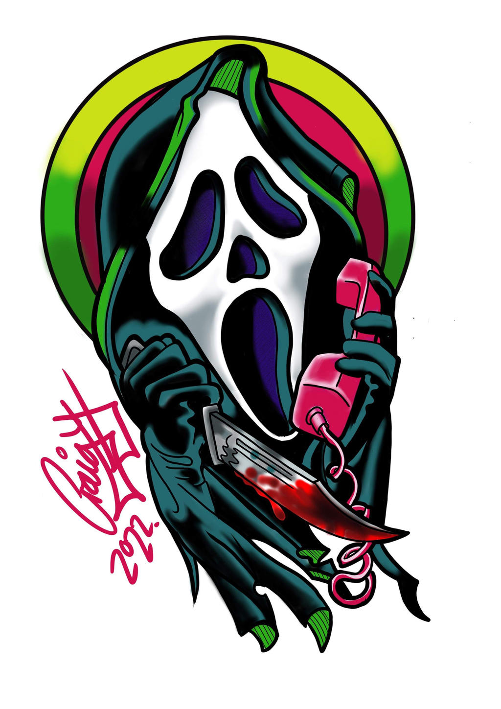 Scream tattoo design by craigy-needles on DeviantArt