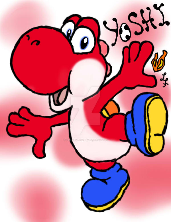 Red Yoshi by yoshiman111 on DeviantArt