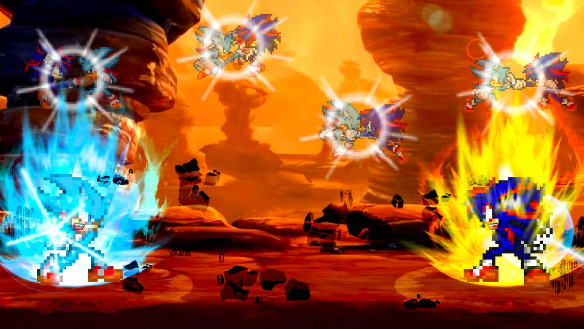 Super Shadic Blue vs. Super Shadic 4: Fight! by SKCollabs on DeviantArt