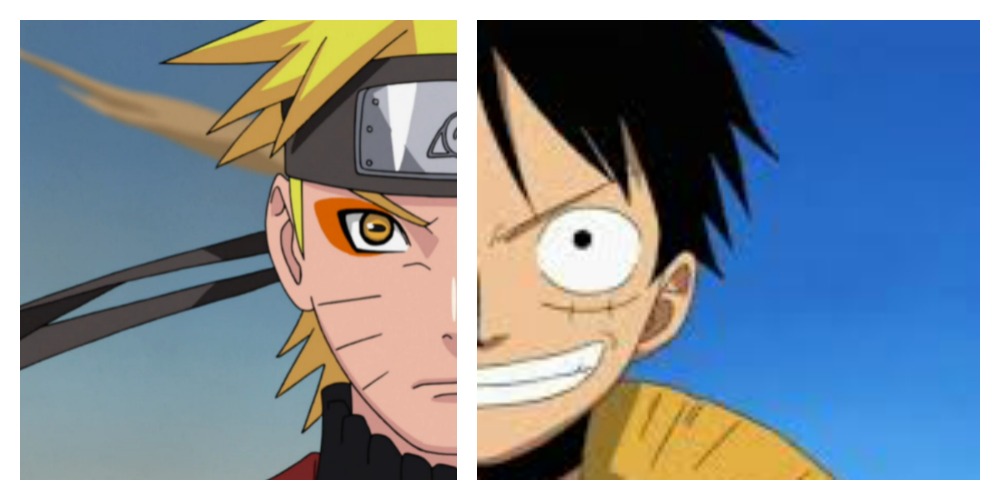 Naruto And Luffy Half Face By Juuubin On Deviantart Naruto And Luffy Half Face By Juuubin On Deviantart