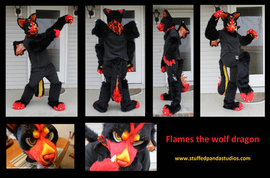 Furry Flames the wolf dragon