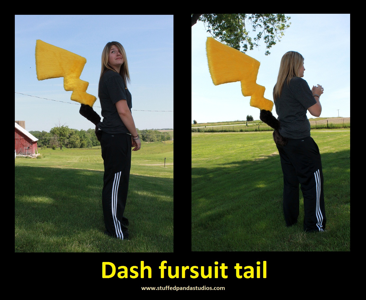 Pikachu fursuit cosplay tail