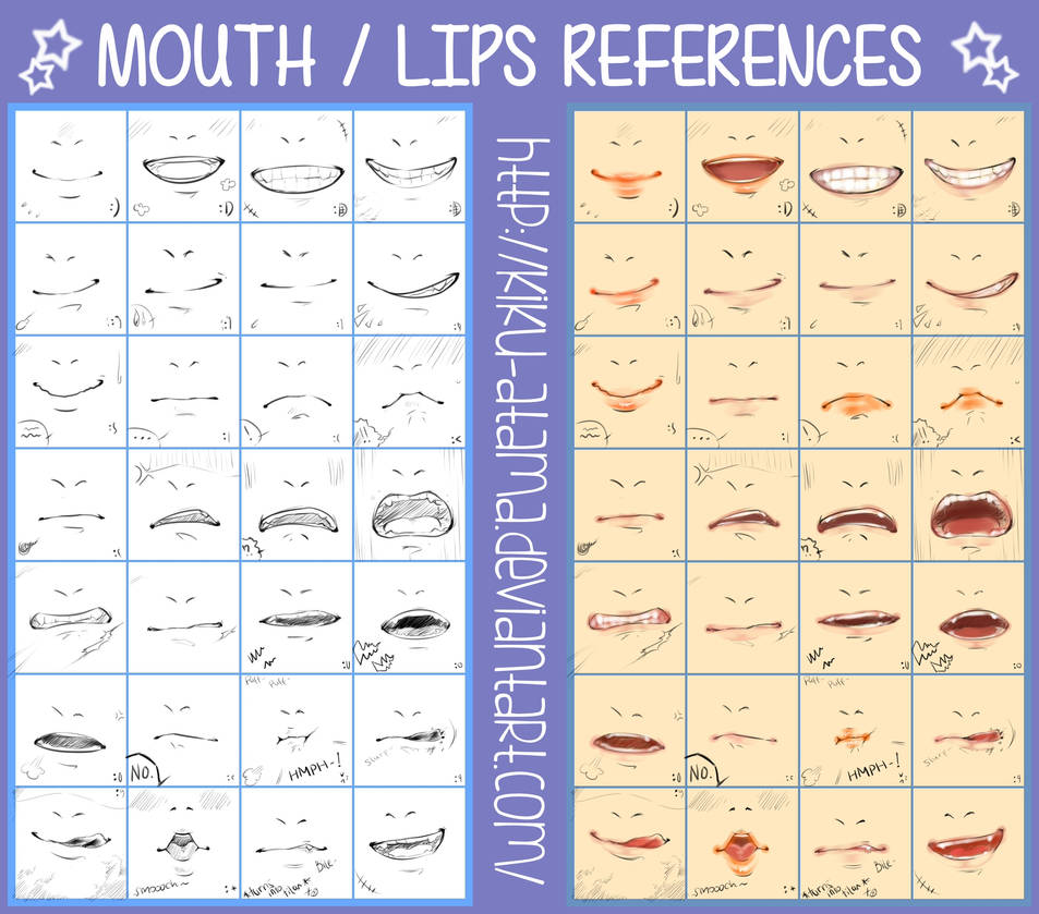 Comic Lips Reference Mouth/ Lips References by kiku-atama on DeviantArt