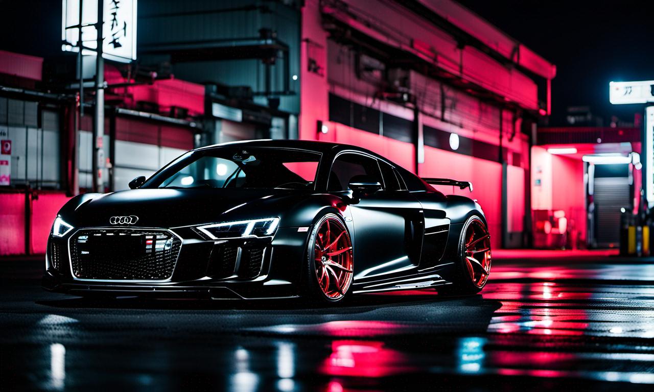 Red Stanced R8 Audi R8, mean looking, very stanced and tuned by ak1504 on DeviantArt