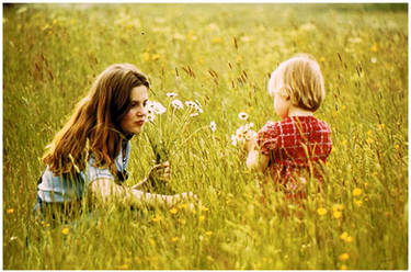 Flowers in their hair...