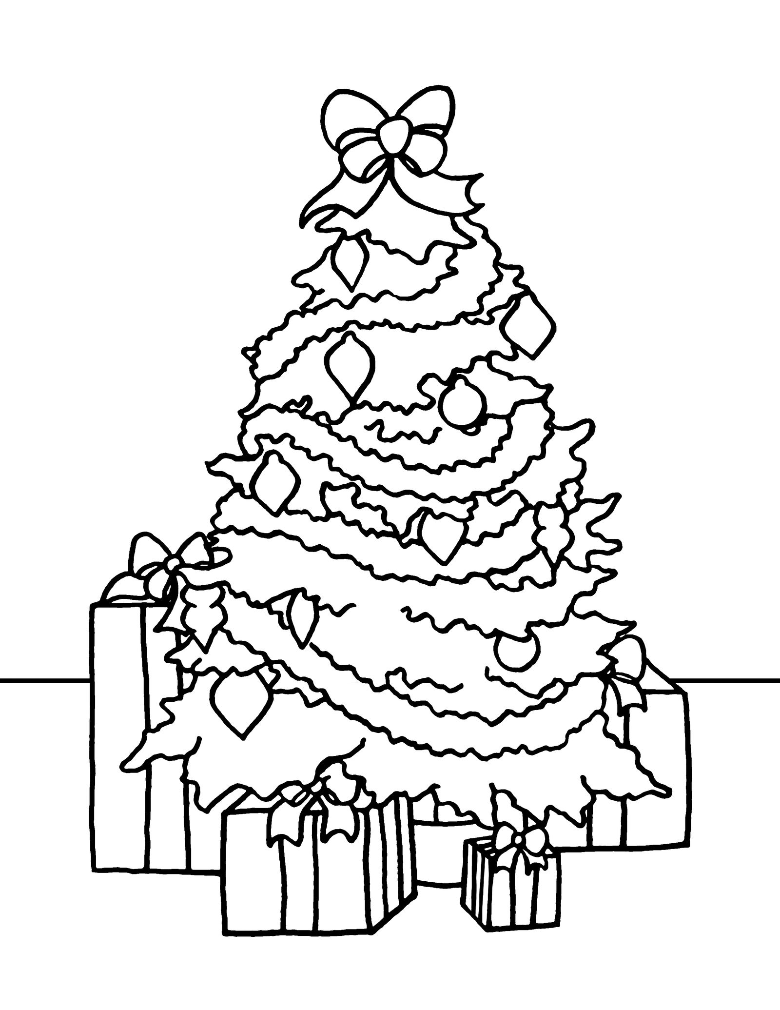 Christmas Tree Coloring Page by CetivaRose on DeviantArt