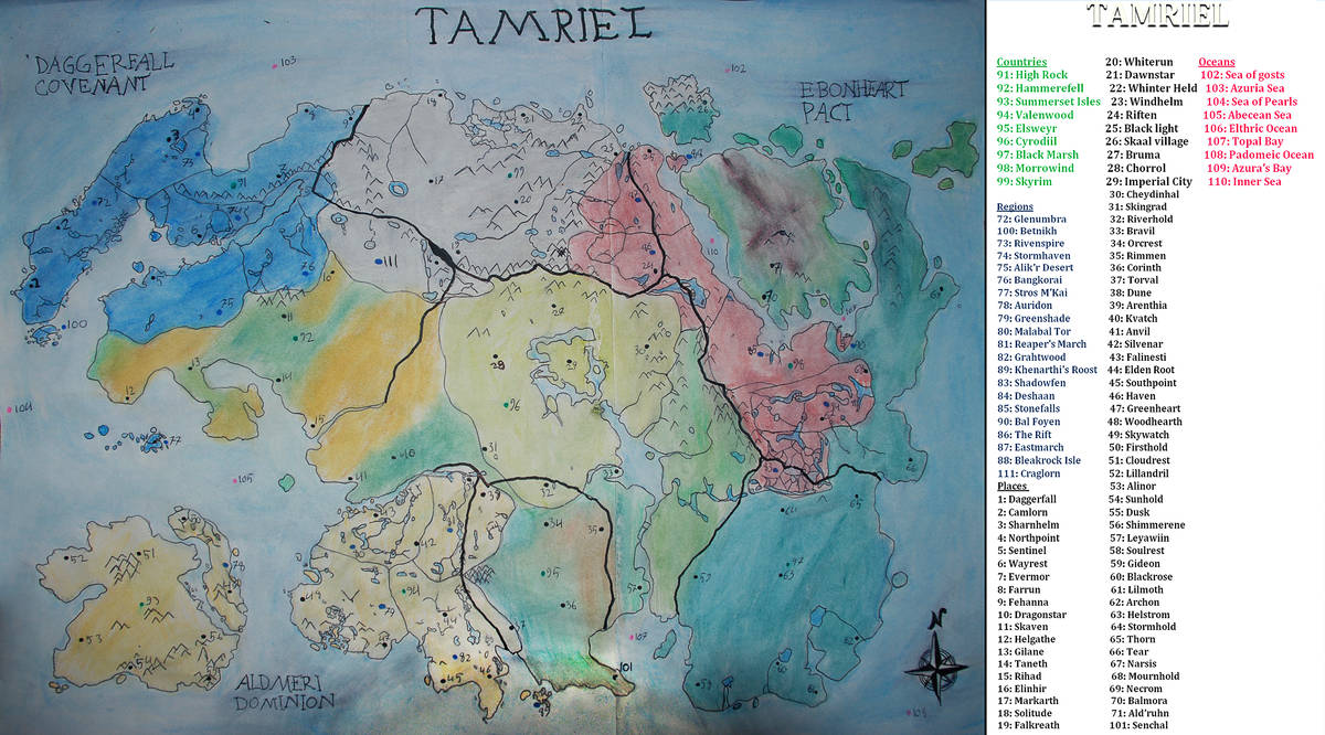 Tamriel Map by davidk120 on DeviantArt