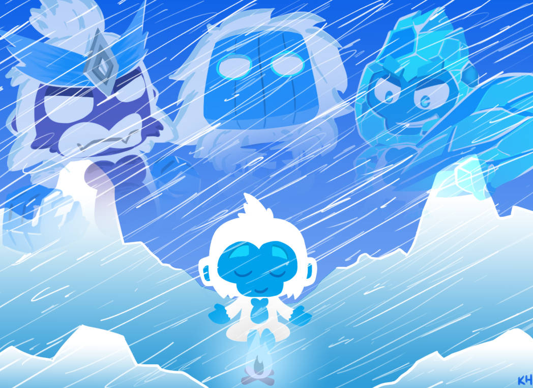 Ice Mankey Ice Monkey by KingHeron on DeviantArt