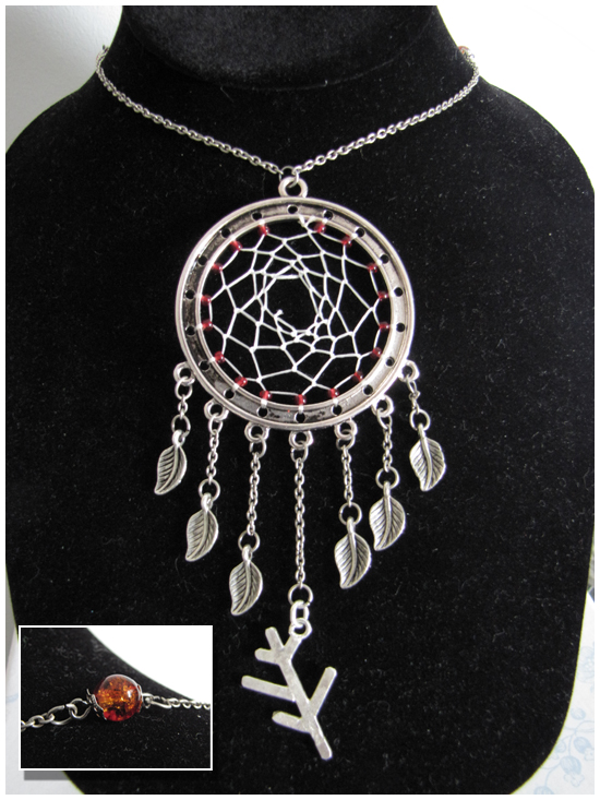 Commission: Elder Sign Dreamcatcher - necklace