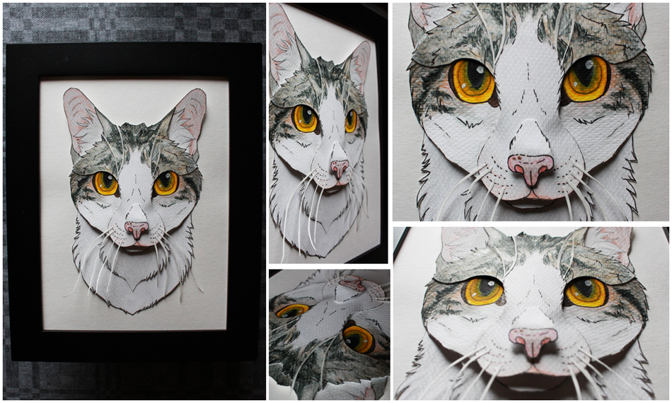 Commissions: 3D - Portrait - Gray petcat