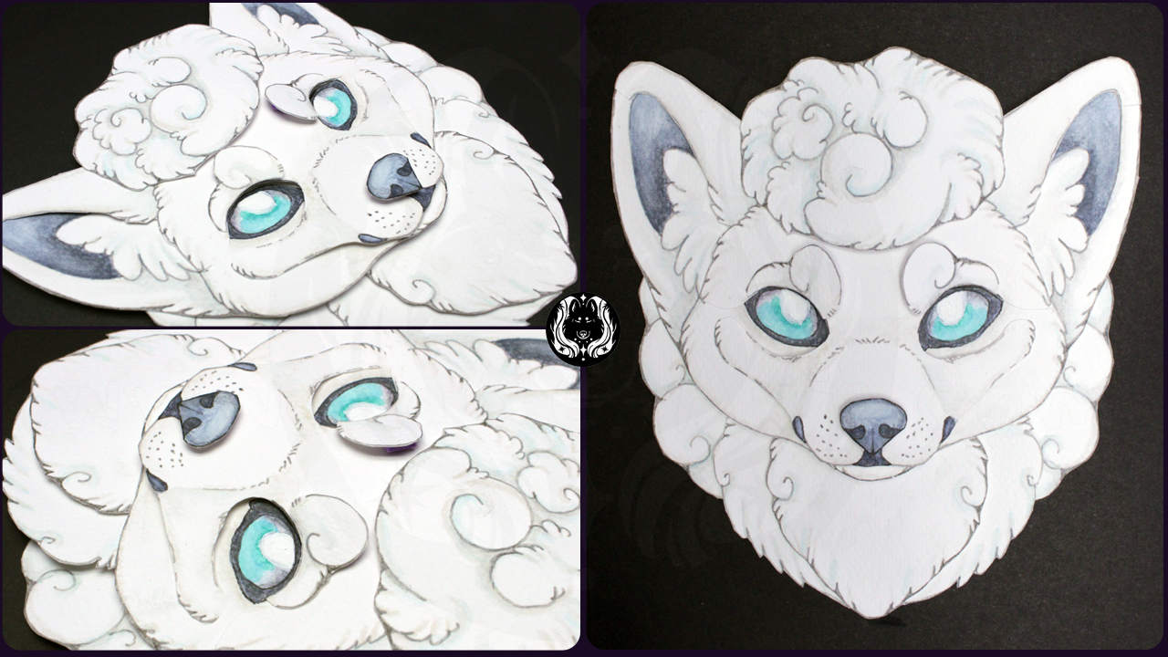 3D - Portraits: Alolan Vulpix by SaQe on DeviantArt
