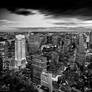 Magic skyline of New York bw
