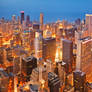 Chicago skyline at night 2