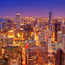 Chicago skyline at night