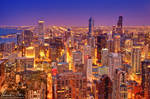 Chicago skyline at night by Nightline