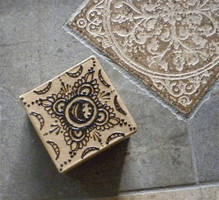 Henna Decorated Square Paper Mache Box