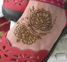 Henna Butterfly on a Foot