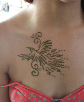 Henna Bird on Chest