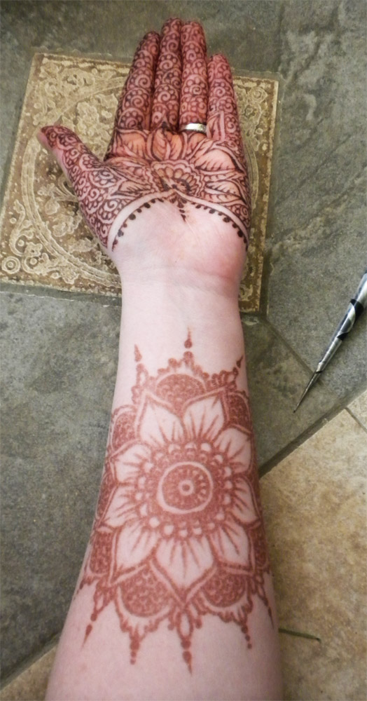 Henna Floral Lace Glove and Mandala Arm