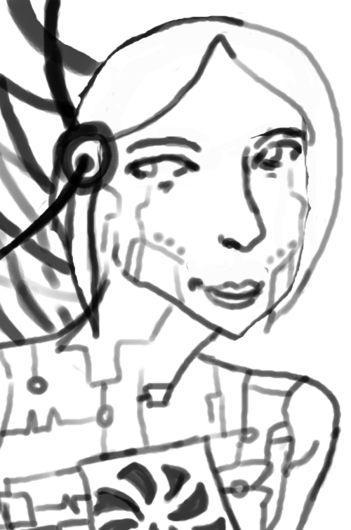 Humanized GLaDOS by Nammah