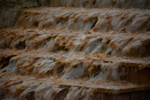 Garden stairs under 2 inches of rain in 1/2 hour!