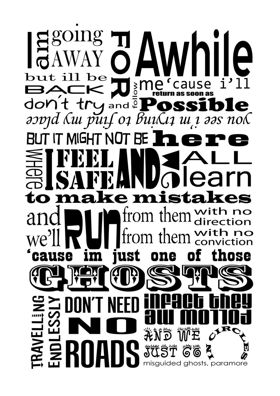 Misguided Ghosts Typography