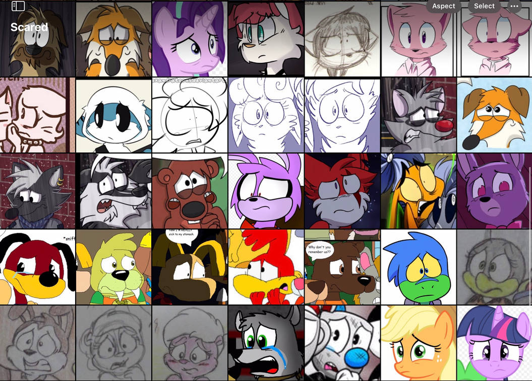 SCARED expressions and reactions (part 2) by CartoonyLover on DeviantArt